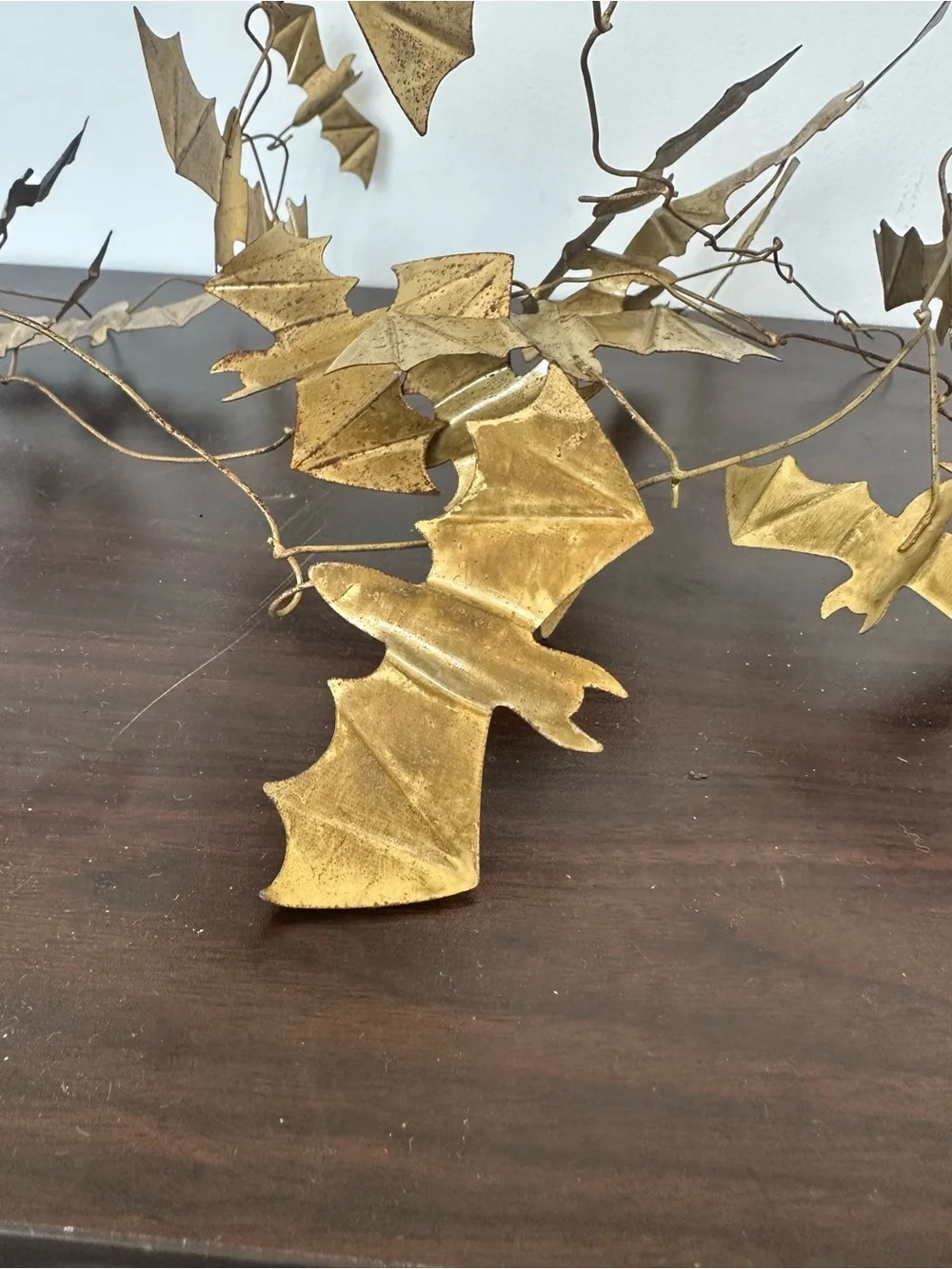 Gold Metal Bat Garland Decoration - Home Holiday